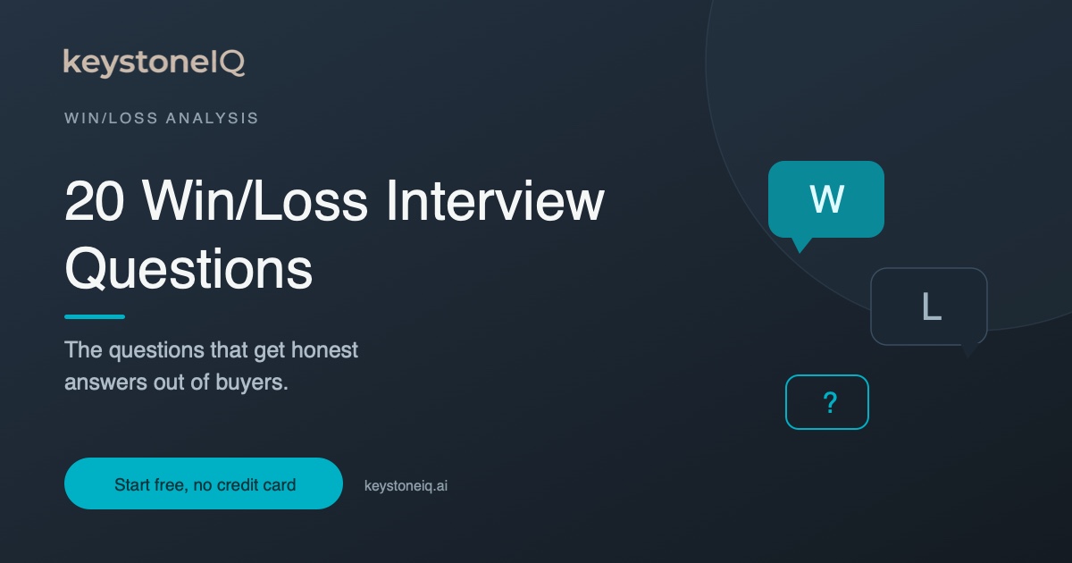 The arc of a win/loss interview: warm up, decision story, competitive comparison, money, and the blunt closers