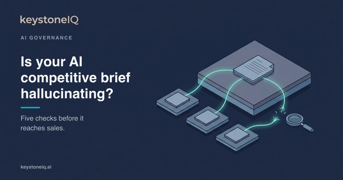 Is your AI competitive brief hallucinating? Five checks before it reaches sales