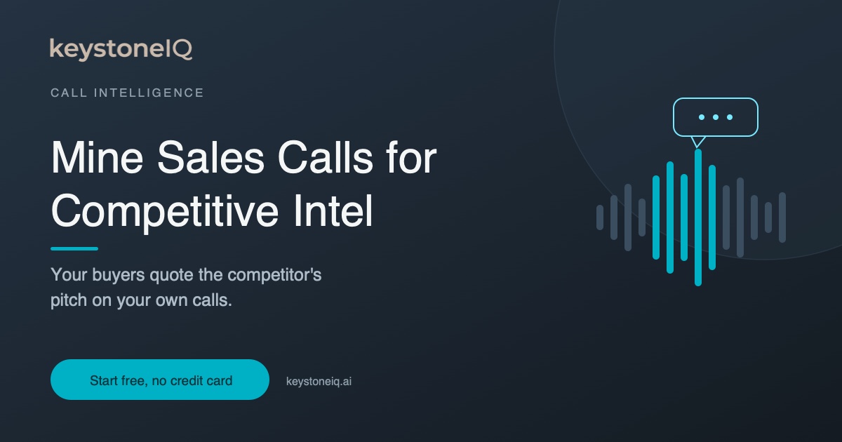 Five competitive signals hiding in sales calls: mentions, the competitor's pitch, objections, pricing quotes, and switching triggers